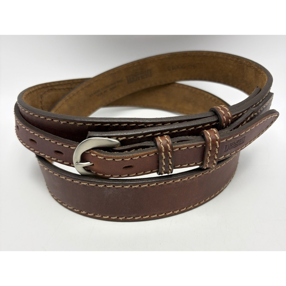 Duluth Trading Co Ranger Work Belt mens 46 Brown Leather 90013 USA Cowboy